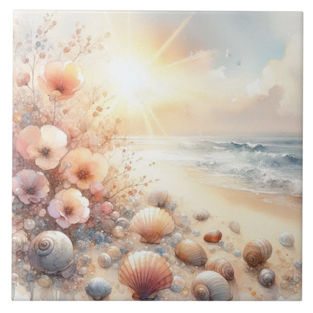 Carreau Amour au bord de la mer (Devant)