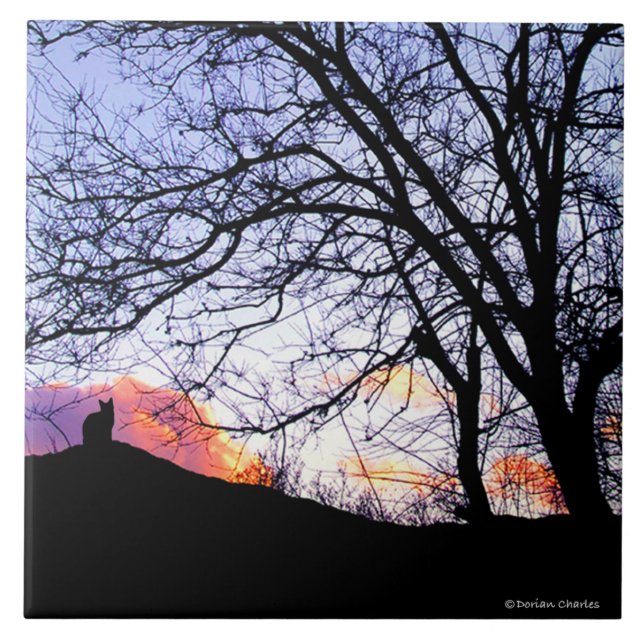 Carreau "Amour au coucher du soleil : Perte tuile (Devant)