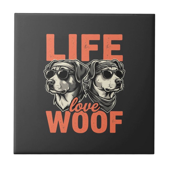 Carreau Amour de la vie Amour de chien (Devant)