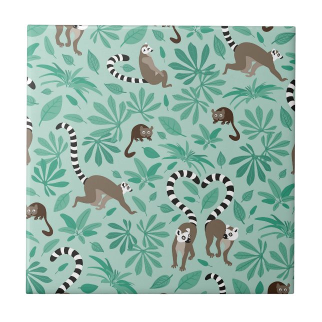 Carreau Amour de lémurien pour les feuilles de menthe (Devant)