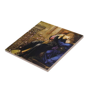 Carreau Amour d'Edouard Burne-Jones parmi les ruines