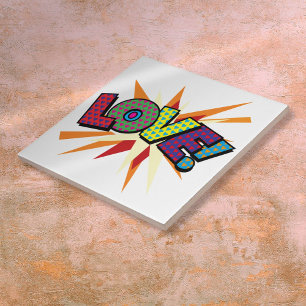 Carreau Amour Livre de bande dessinée coloré Pop Art