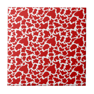 Carreau Amoureux des animaux de ferme couleur rouge peau d