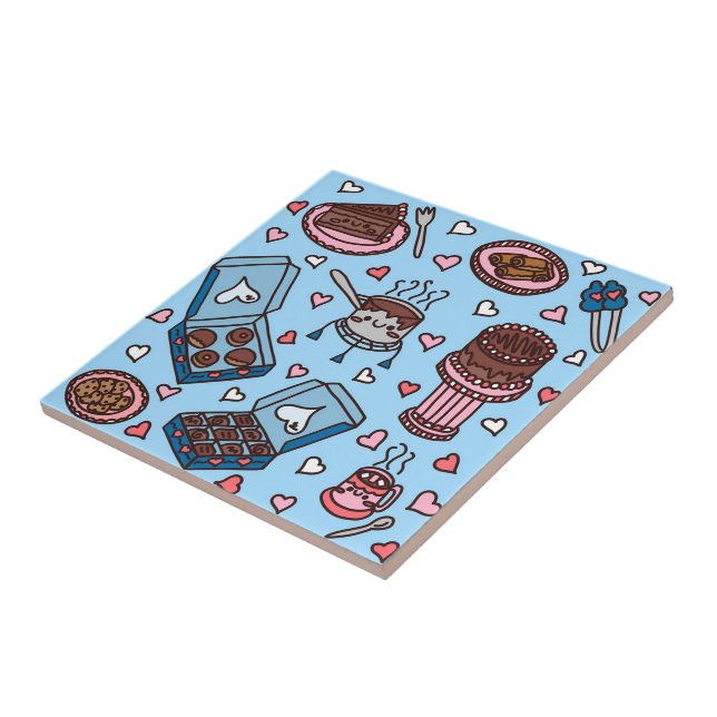 Carreau Amoureux du chocolat mignon (Côté)