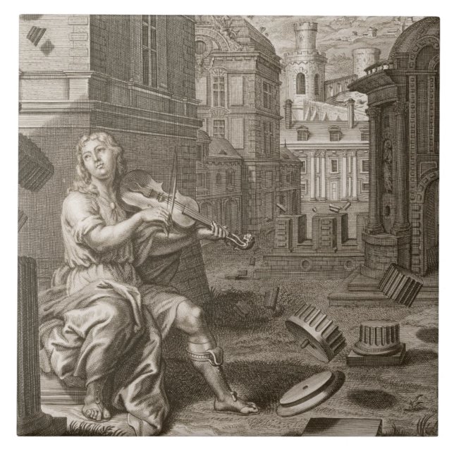 Carreau Amphion construit les murs de Thebes par la (Devant)