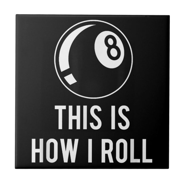 Carreau Amusant Billard Design Pour Les Joueurs De Billard (Devant)