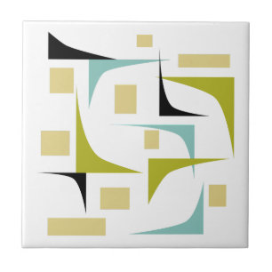 Carreau Amusants Coins géométriques du milieu du siècle mo