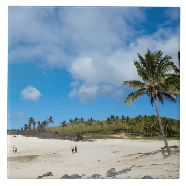 Carreau Anakena, Rapa Nui, Île de Pâques, Chili (Devant)