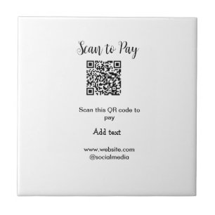 Carreau Analyser pour payer scanner code QR ajouter des dé