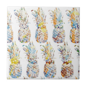 Carreau Ananas coloré Imprimer