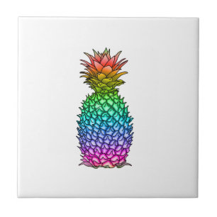 Carreau Ananas couleur arc-en-ciel