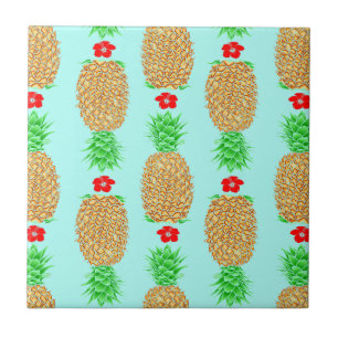 Carreau Ananas de Noël tropical chaud Noël sur Bl clair