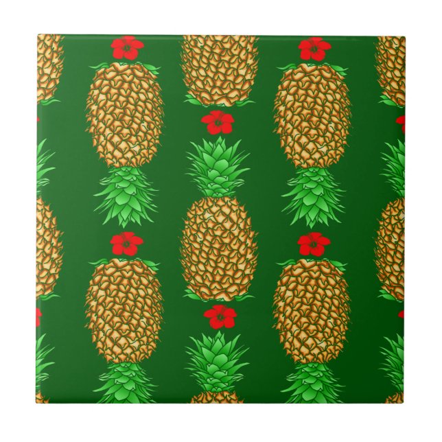 Carreau Ananas de Noël Tropical Noël chaud Noël Gre (Devant)