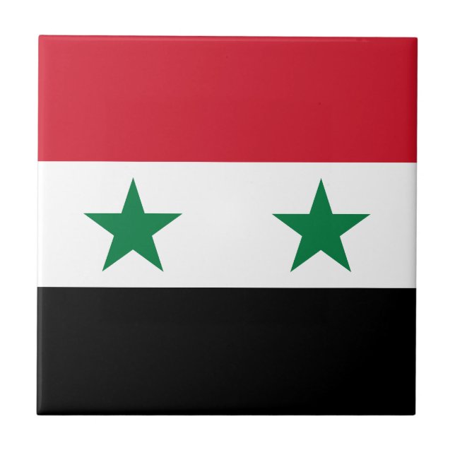 Carreau Ancien drapeau de Syrie (Devant)