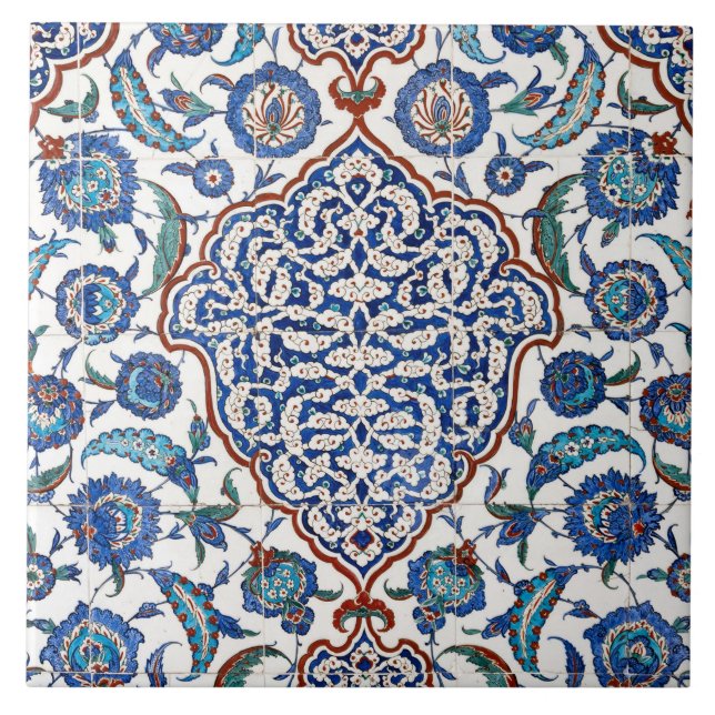 Carreau Ancien floral ottoman Iznik (Devant)