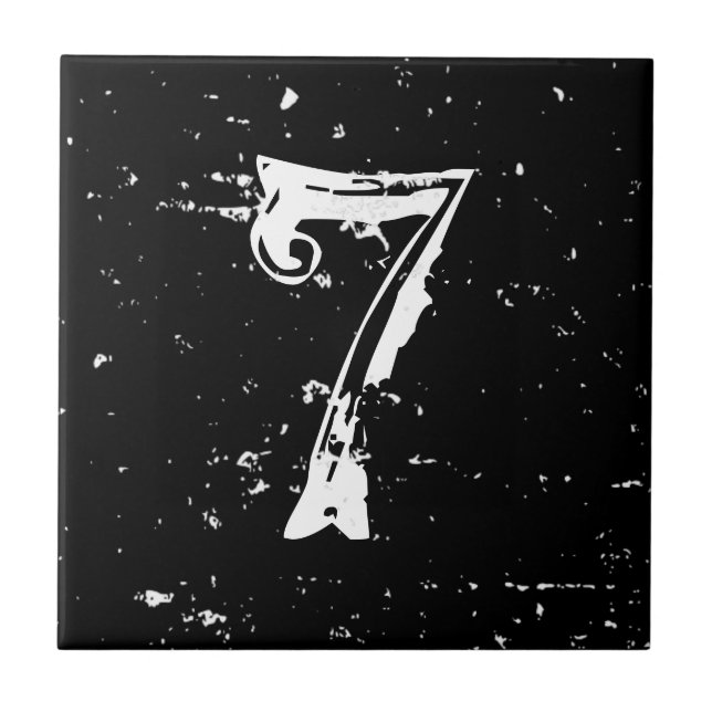 Carreau Ancien numéro de maison de l'adresse de rue en dét (Devant)