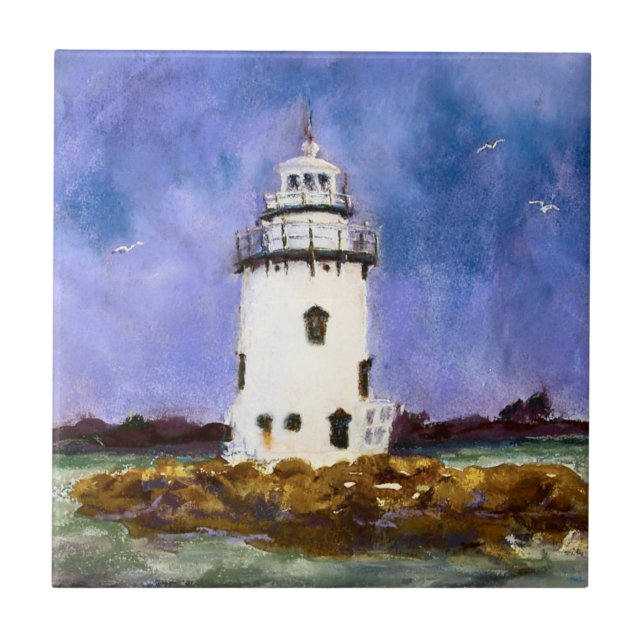 Carreau Ancien phare du Connecticut de Saybrook Maureen Gi (Devant)