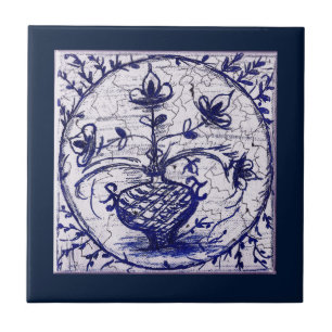 Carreau Ancien tuile nord-allemande, tuile vintage en céra