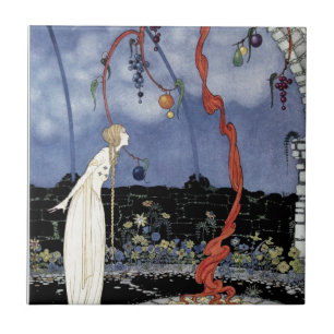 Carreau Ancienne histoire de fées françaises : Un arbre 