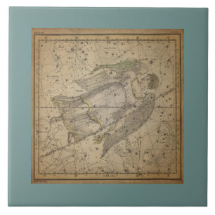 Carreau Ancienne Star Graphique de Virgo la Lune