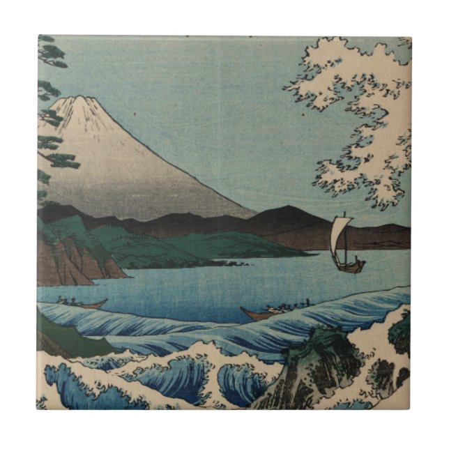 Carreau Ando Hiroshige - Mer À Satta Dans La Province De S (Devant)