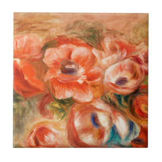 Carreau Anémones de Renoir Impressionniste Peinture