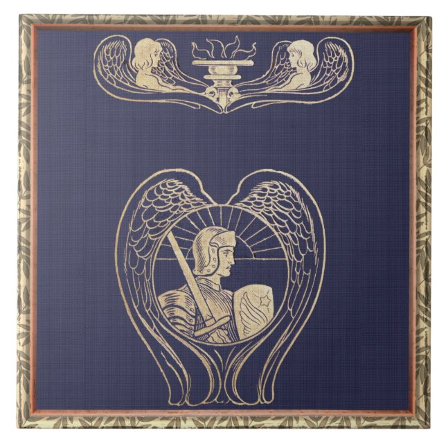 Carreau Ange Heraldry avec épée (Devant)