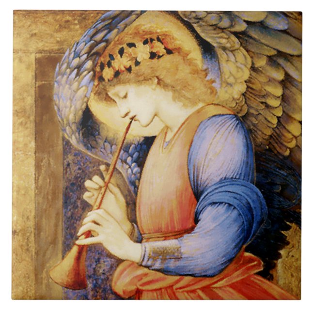 Carreau « Ange jouant du flageolet » d'Edward Burne-Jones (Devant)