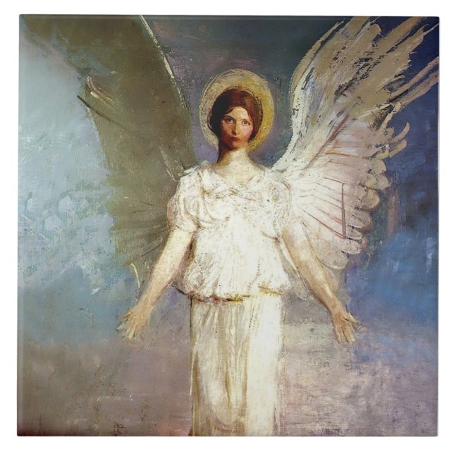 Carreau “Angel at Noon” by Abbott Thayer (Devant)