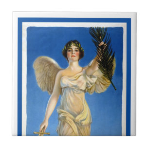 Carreau Angel de femme patriotique vintage, Acheter des ob