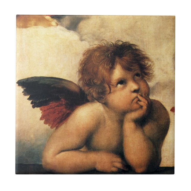 Carreau Anges de la Madone Sixtine par Raphaël Sanzio (Devant)