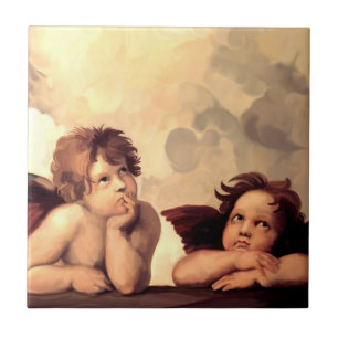 Carreau Anges Raffaelo Sanzio de Sistine Madonna