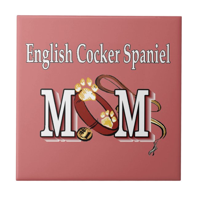 Carreau Anglais Cocker Spaniel Maman Cadeaux (Devant)