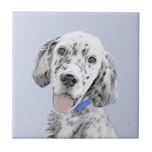 Carreau Anglais Setter Blue Belton Peinture Chien Art