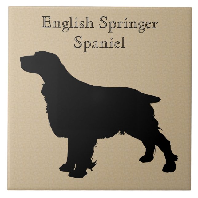 Carreau Anglais Springer Spaniel Chien Silhouette (Devant)