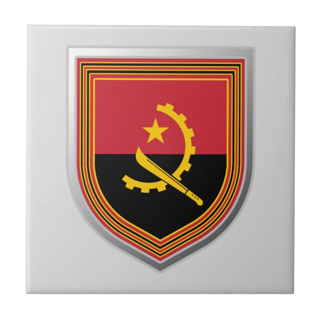 Carreau Angola Flag Shield (Devant)
