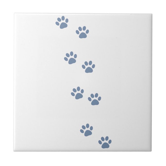 Carreau animaux de compagnie chiens chat pawprints (Devant)