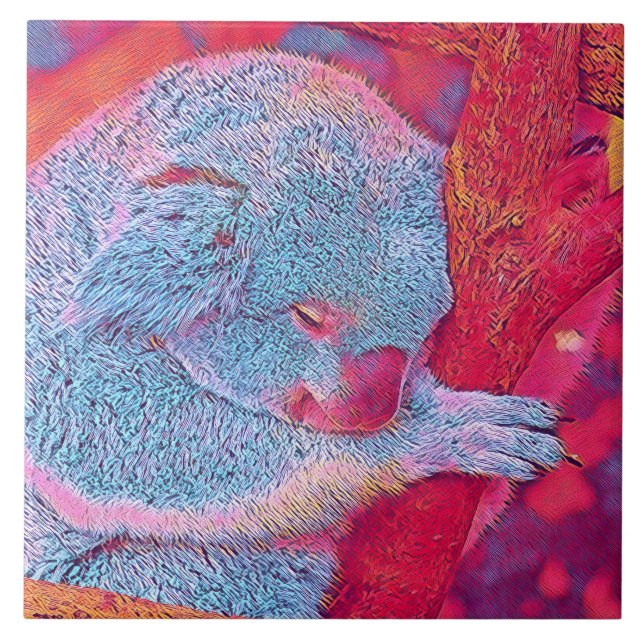 Carreau Animaux populaires - Koala (Devant)