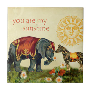 Carreau Animaux vintages de Valentine en collage d'amour