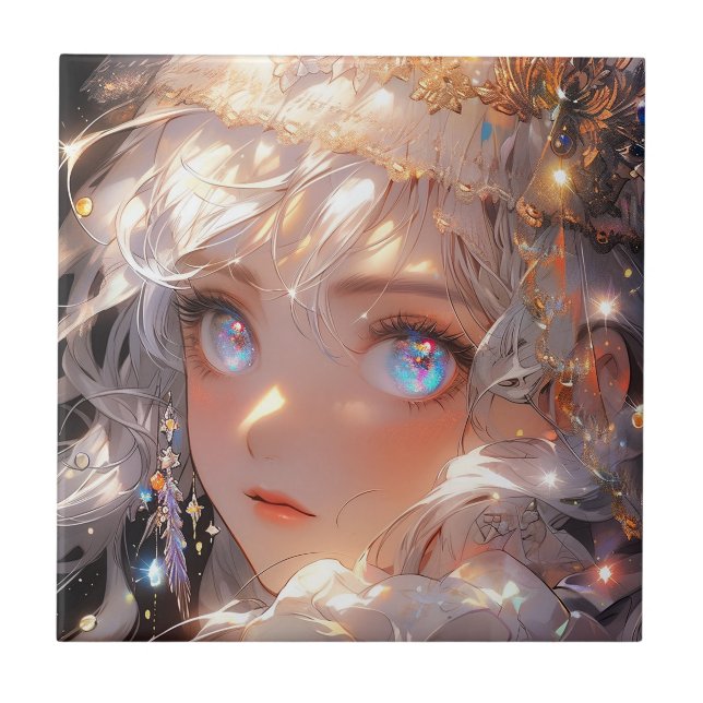 Carreau Anime Magical Girl Imaginaire Art (Devant)