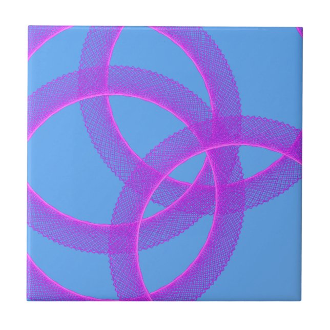 Carreau anneau violet superposé dans l'arrière - plan bleu (Devant)