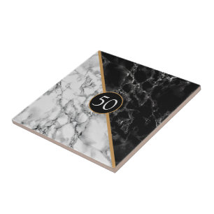 Carreau Anniversaire personnalisé Faux Marbre Carrelage en
