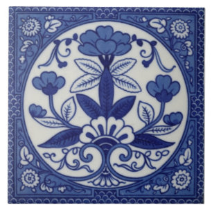 Carreau Antique Minton Hollins Blue Aesthétiquement Tile 