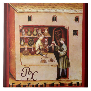 Carreau ANTIQUE PHARMACIE, Pharmacie, Monogramme