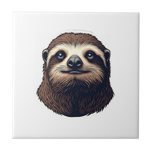 Carreau Antique Sloth Illustration Vintage Tee (2) (Devant)