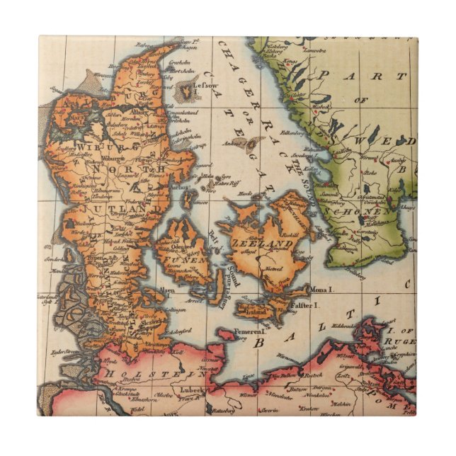 Carreau Antique vieille carte inspirée (10) (Devant)