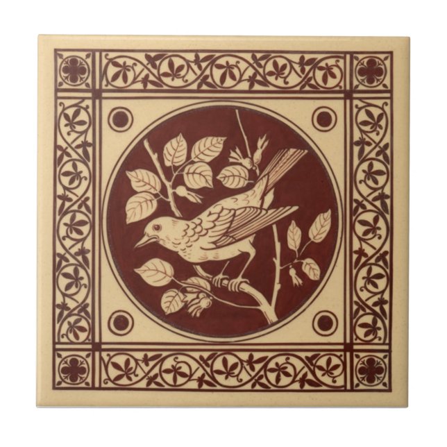 Carreau Antiquité Transferware de la reproduction VT0006 (Devant)