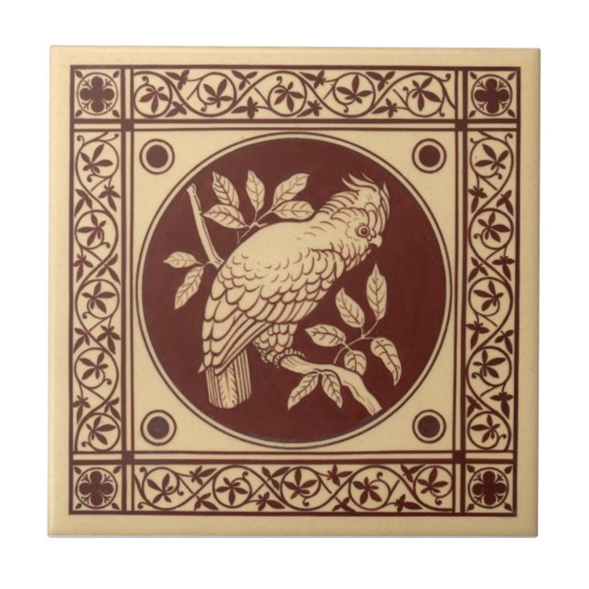 Carreau Antiquité Transferware de la reproduction VT0009 (Devant)