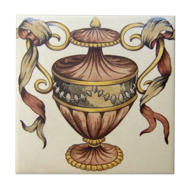 Carreau Antiquité Transferware de la reproduction VT0015 (Devant)