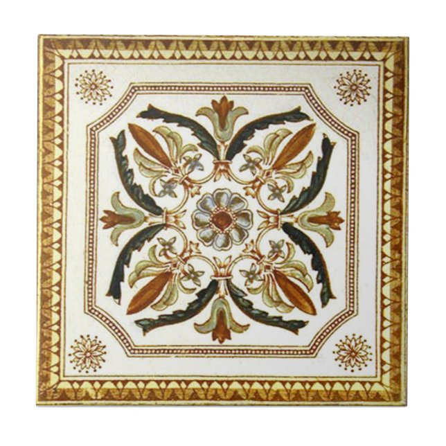 Carreau Antiquité Transferware de la reproduction VT0071 (Devant)